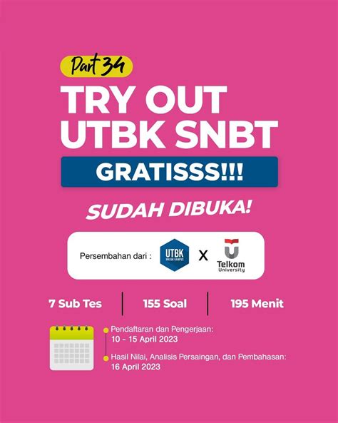 Snbp Snbt Stan On Twitter Try Out Utbk Snbt Gratis Part Kembali