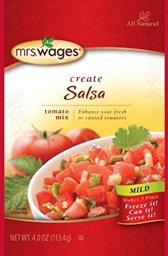 Amazon Mrs Wages Medium Salsa Canning Mix Quick And Easy Simple