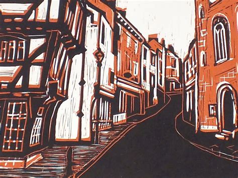 Architecture Prints | Handmade Linocut | Monoprint | Artwork | Devon ...