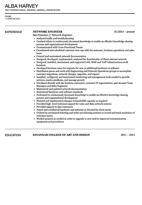 Voice Network Engineer Resume Sample Network Engineer Resume Sample