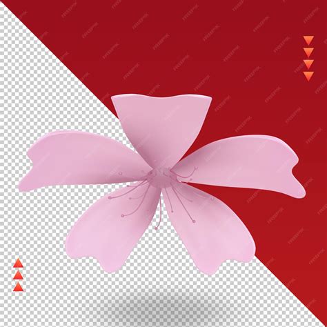 Premium Psd 3d Chinese New Year Sakura Icon Rendering Top View