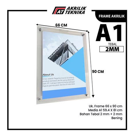 Jual Frame Bingkai Display Poster Akrilik Menu Dinding Ukuran A1