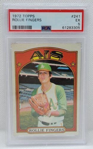 1972 Topps Baseball 241 PSA EX 5 Oakland Athletics ROLLIE