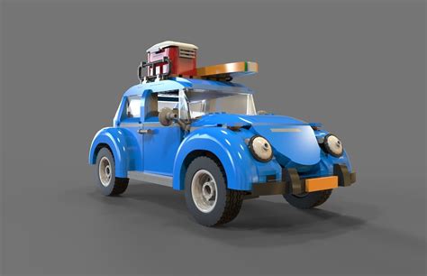 Lego car Volkswagen beetle 3D model | CGTrader