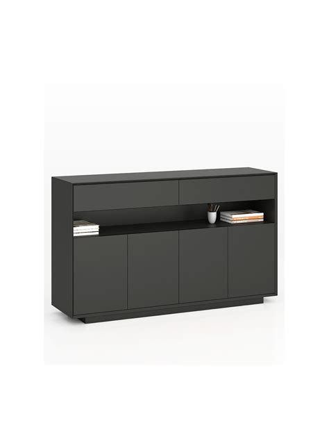 Edge Series Credenza Grey Medium Height Cabinet Workspace Furniture