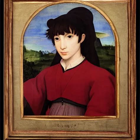 Th Century Renaissance Portrait Of Megumin By Stable Diffusion