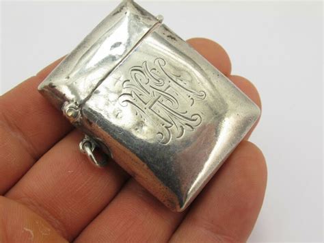 Antique Hallmarked Sterling Silver 925 Monogram Vesta Case Match Safe Antique Price Guide