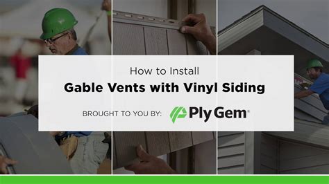 How To Install Gable Vents With Vinyl Siding Youtube