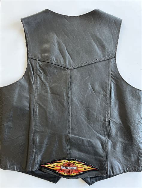 Harley Davidson Logo Vest Leather Gem