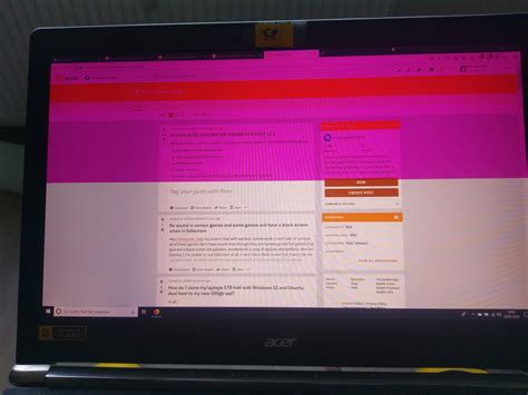 Upper Half Of My Laptop Monitor Turned Purple Rcomputerhelp