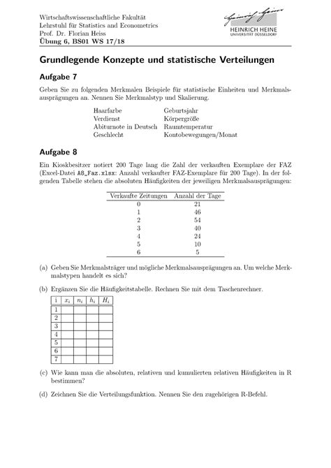 Uebung Bs Bs Bungen Wirtschaftswissenschaftliche Fakultat