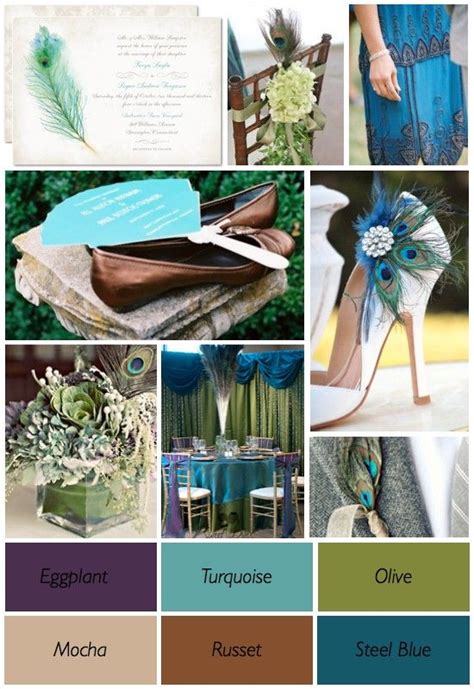 Peacock Wedding Color Palette