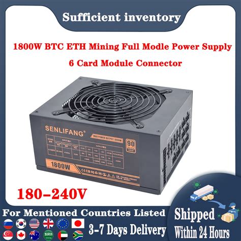 Senlifang 1800w Full Module Modular 220v Power Supply 6 Gpu Ethereum