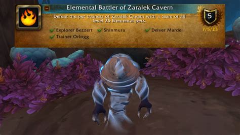 Elemental Battler Of Zaralek Cavern World Of Warcarft Pets Youtube