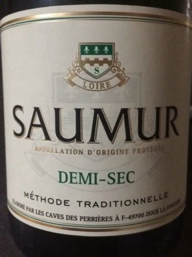 Caves des Perrières Saumur Demi Sec Vivino US