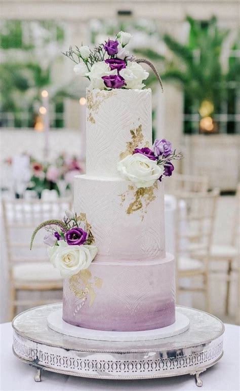 Lavender Themed Wedding Cake Taina Hodge
