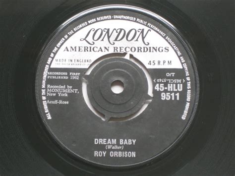 Roy Orbison Dream Baby 1962 Vinyl Discogs