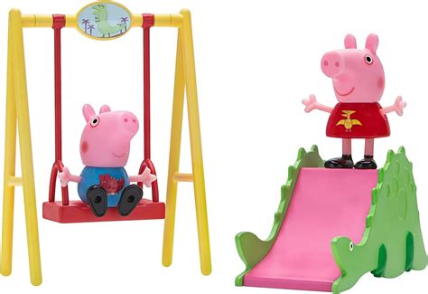 Peppa Pig Dino Park Playset, 4 Pieces - Includes Dinosaur Park, – One ...