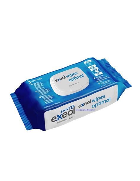 EXEOL WIPES OPTIMAL Lingettes détergentes désinfectantes sans alcool