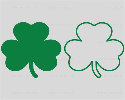 Saint Patricks Day Svg Shamrock Svg File Flower Nature Clipart Solid