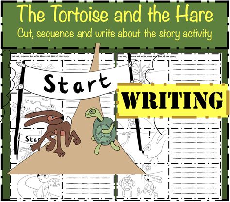 The Tortoise The Hare Simple Writing Task Cut Sequence Write Retell