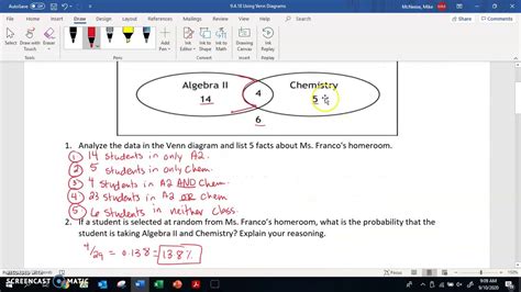 Amdm Using Venn Diagrams To Determine Probabilities Probabil