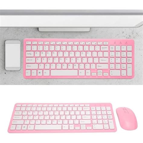 Combo Clavier Souris Sans Fil Touches Clavier De Bureau L Ger