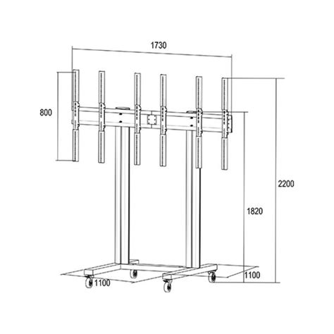 Stand Podea M Public Video Wall Stand Portrait 3 Screens
