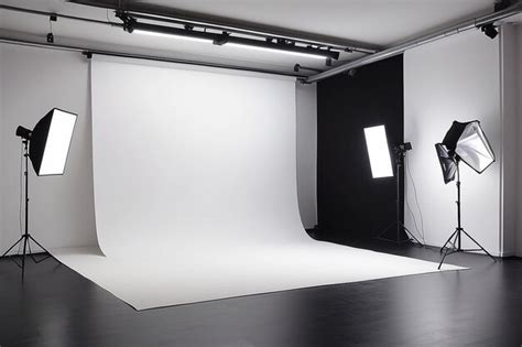Empty Studio with Modern Lighting Photography Studio Interior | Premium ...