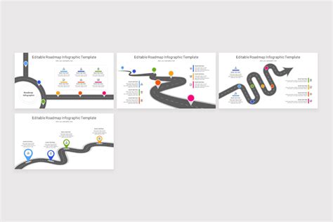 Vector Roadmap Infographic Powerpoint Template Nulivo Market