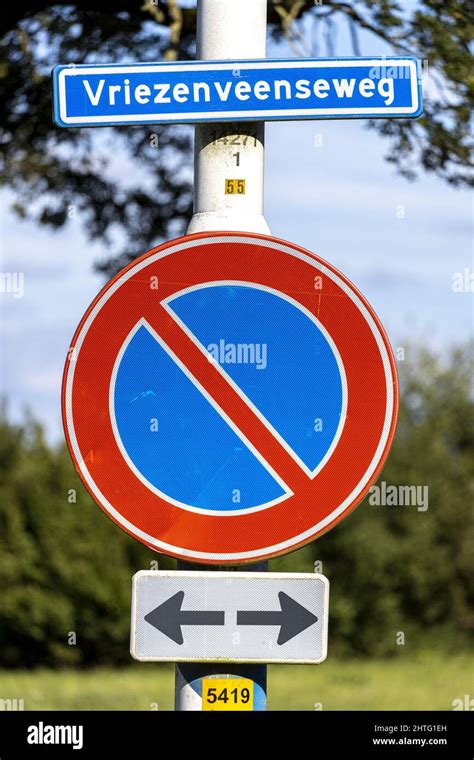 Dutch traffic sign at the side of a country road Stock Photo - Alamy