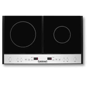 MegaChef Dual 2 Burner 8 In Black Portable Induction Hot Plate Cooktop 985117412M The Home Depot