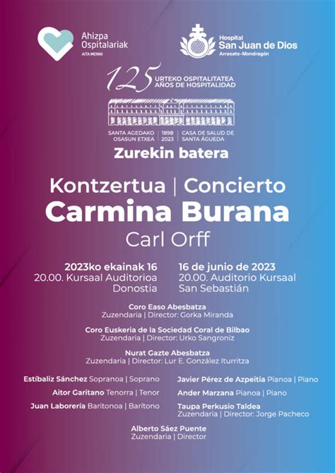 Carmina Burana 125 Aniversario Hospital Aita Menni Coro Easo Abesbatza