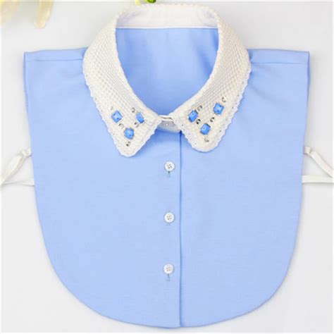 Yizunzhiduo New Arrived Tie Women Fake Collars Shirts Sewing Lace