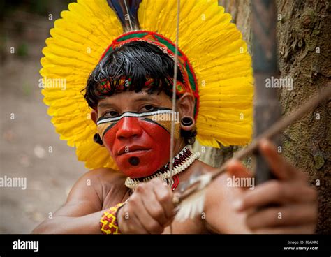 Pataxo Indian People At The Reserva Indigena Da Jaqueira Near Porto