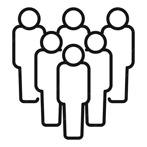 Premium Vector Group Of Five People Standing Close Together Icon