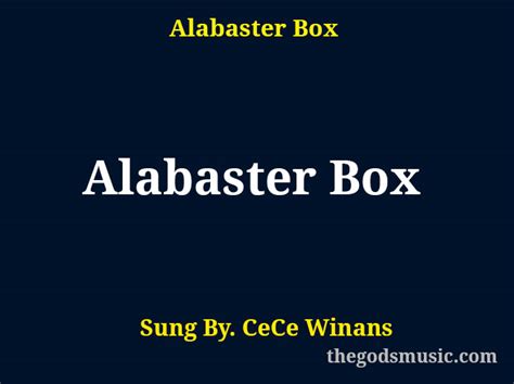 Alabaster Box Christian Song Lyrics