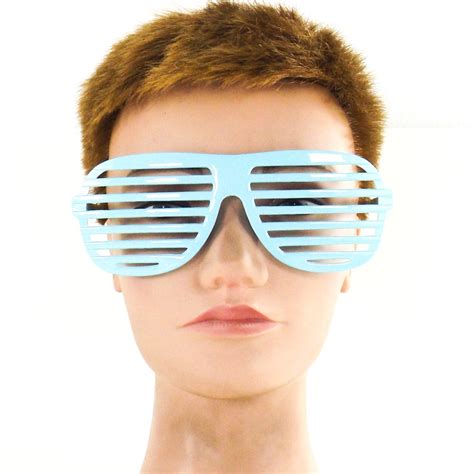 Oversized Shutter Sunglasses Light Blue Sun Glasses With Polka Etsy