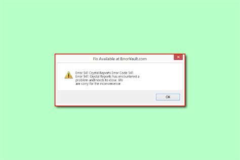 Encuentre una solución el código de error 541 en Windows 10