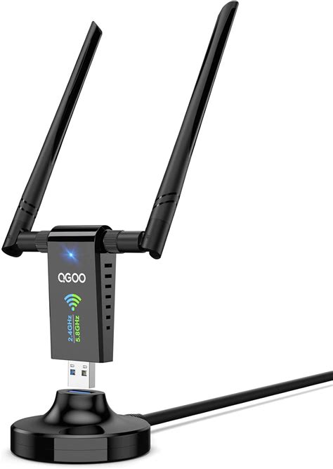 QGOO Chiavetta WiFi 2 Antenne AC1750 Adattatore WiFi Dual Band 5dBi 2