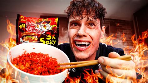 Najostrzejszy RAMEN X3 Spicy I Inne OSTRE JEDZENIE YouTube