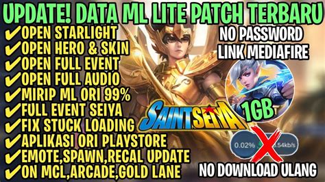 Data ML Lite Full Event 1Gb Terbaru Patch Hero Revamp ML Lite Cara