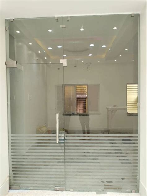 Toughened Glass Hinged Door For Office Thickness Mm At Rs Sq