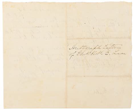 Robert E Lee Letter Written During The Siege Of Petersburg Addresses