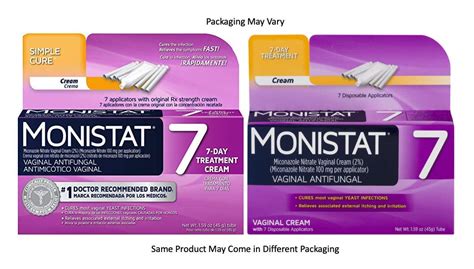 Monistat 7 Day Yeast Infection Treatment Cream With Disposable