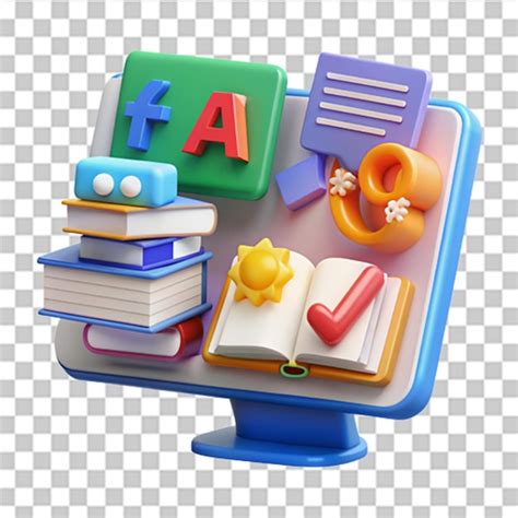 3D Page and Language translation sign on Computer Elearning and