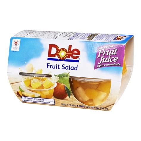 Dole Fruit Salad Packed In Fruit Juice Cups Stongs Market