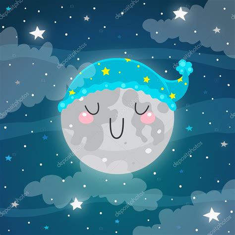 Sleeping Moon Stock Vector Image By ©nenochka 34662641