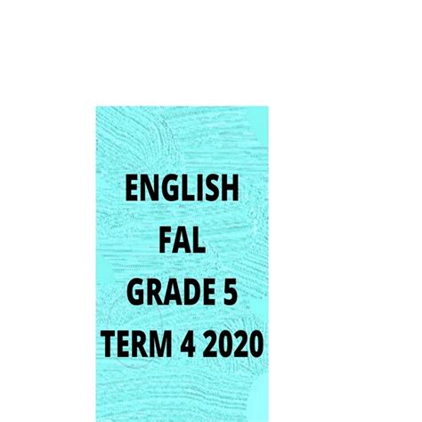 ENGLISH FAL GR 5 TERM 1 FORMAL ASSESSMENTS Teacha