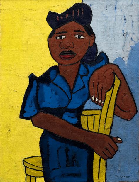 Woman In Blue By William H Johnson Paper Print Met Custom Prints